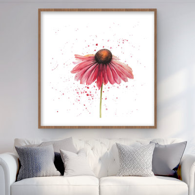 Imprimé mat à motif de marguerite rose | Art floral