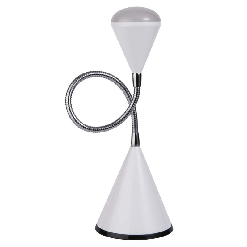 Lampe de bureau DEL à cône (blanc)