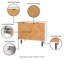 Armoire d'appoint Mid-Century à 2 portes avec tablettes Liam-805845442