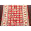 Tapis rouge / ivoire en laine noué à la main de conception unique 2 pi 10 po x 3 pi 10 po New Age