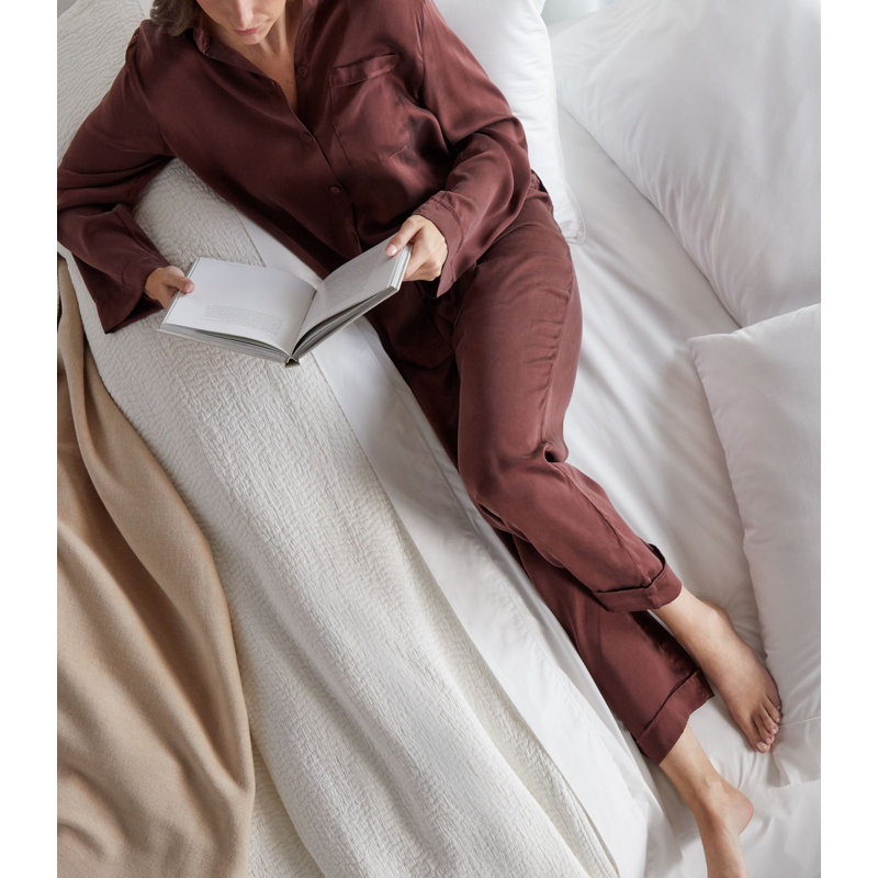 Mia 100% Cotton Coverlet, White, King/Cal King Coverlet