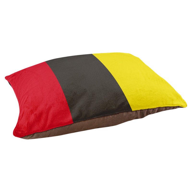 Coussin pour chien hockey Las Vegas, Grand (l 50 po x P 40 po x H 17 po), Rouge / Noir / Jaune