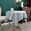 Petite nappe carrée en jacquard de table à rayures en lin lavable en tissu de table d'appoint pour la cuisine et la salle à manger décoration bleue et grise 36 po x 36 po