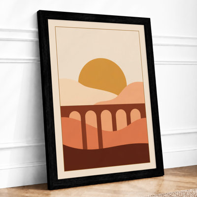 Viaduct at Dusk Mid-Century - Framed Print