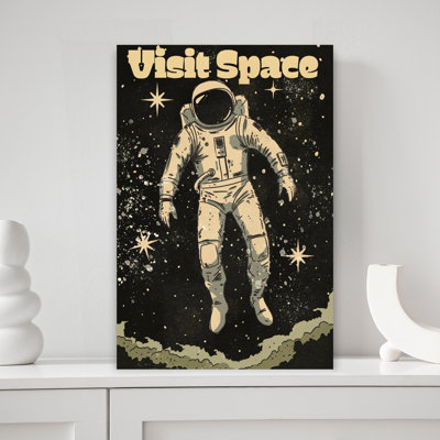 Vintage Visit Space by Nicholas - Wrapped Canvas Print