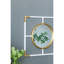 Décoration murale dorée et blanche en miroir - style contemporain, 43,5 x 15,5 po, blanc, moderne, 15,49 x 42,76