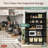 71" Metal Garage Storage Cabinet with 2 Shapely Doors, Adjustable Shelves Utility Organizer, Black-1940975076