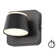 Sand Black 4.72 in. LED Wall Sconce with Remote Control Dimmable Multiple Color Temperatures Rotatable and Timer