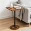 Table d'appoint carrée avec piédestal, petite table à boissons pour le coin salon du canapé de la chambre à coucher, table de chevet d'appoint pour les petits espaces