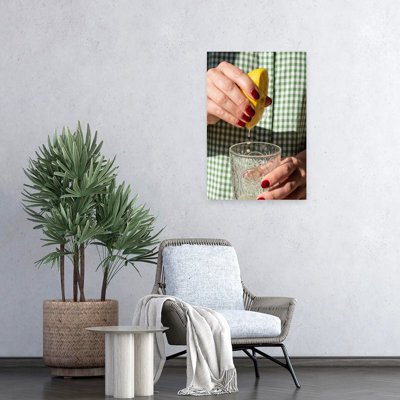 Citrus Squeeze Refresh Abstract Contemporary Fruit Summer Wall Art