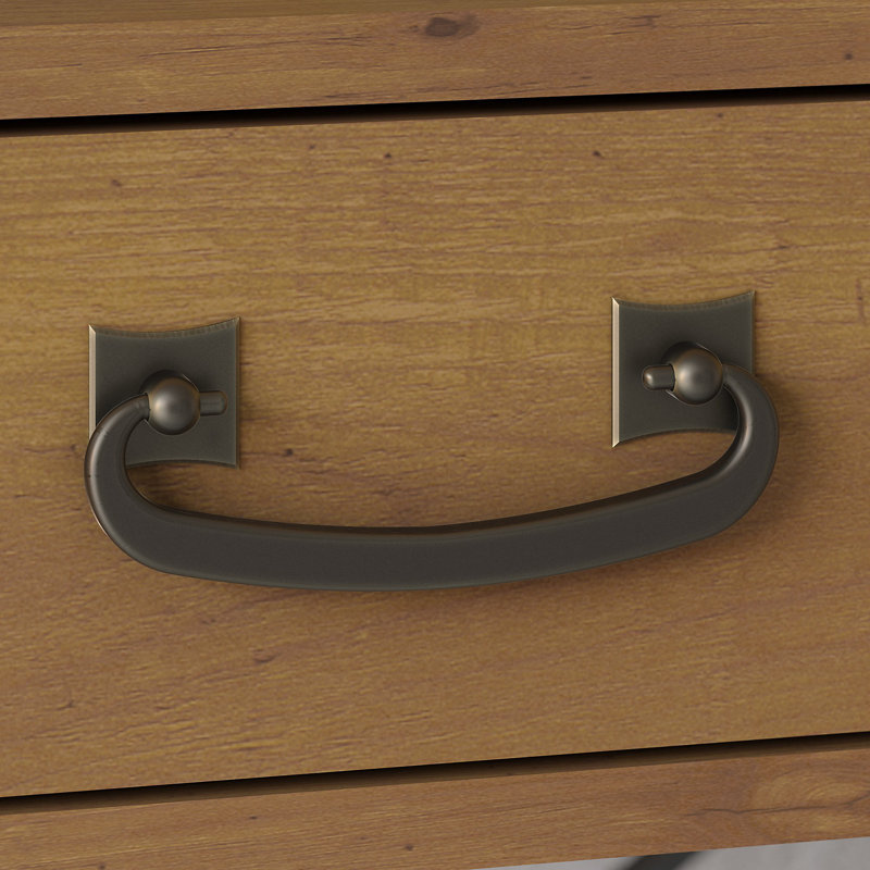Ensemble de bureau 3 pièces Conway, Pin doré rétro