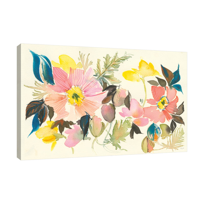 «Pastel Garden I», toile tendue par Kristy riz, H 24 po x l 36 po x P 1,5 po