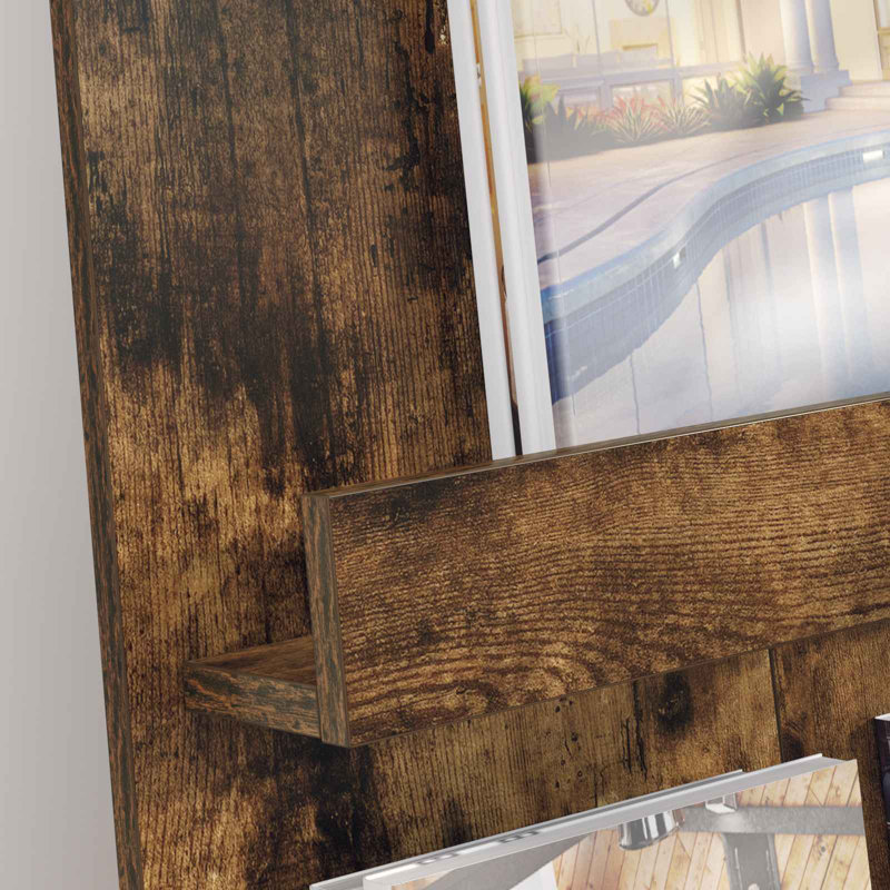 Wood Free Standing Magazine Rack, Brown
