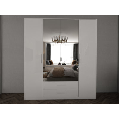 Pamel 4 Door Manufactured Wood Wardrobe