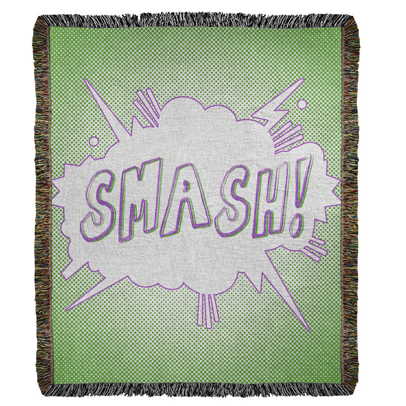 Hand Woven Throw Blanket, 52" L x 37" W