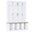 Farmhouse Hall Tree With 4 Hidden Hanging Hooks, Versatile Walnut Seating Bench With 8 Doors, Entryway Shoe Cabinet With Open Compartment For Living Room, White-458386550