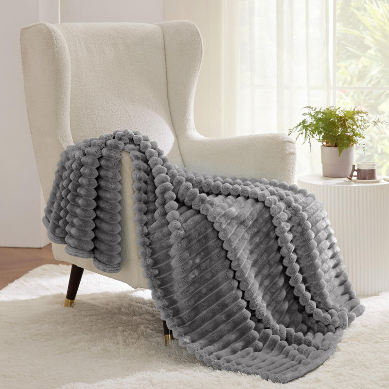 Bedsure Flannel Fleece Blanket for Girls, 300 GSM Soft and Cozy Blanket for Dorm & Home Decor, All-Season Gift, Light Blue