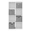 Organisateur de rangement 8 cubes Gridley Drive avec 4 bacs en tissu