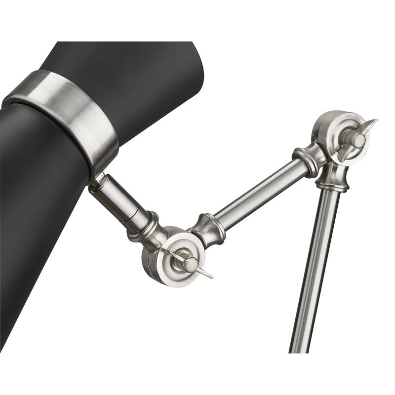 Lampe de bureau 25 po Odysseus, Nickel brossé