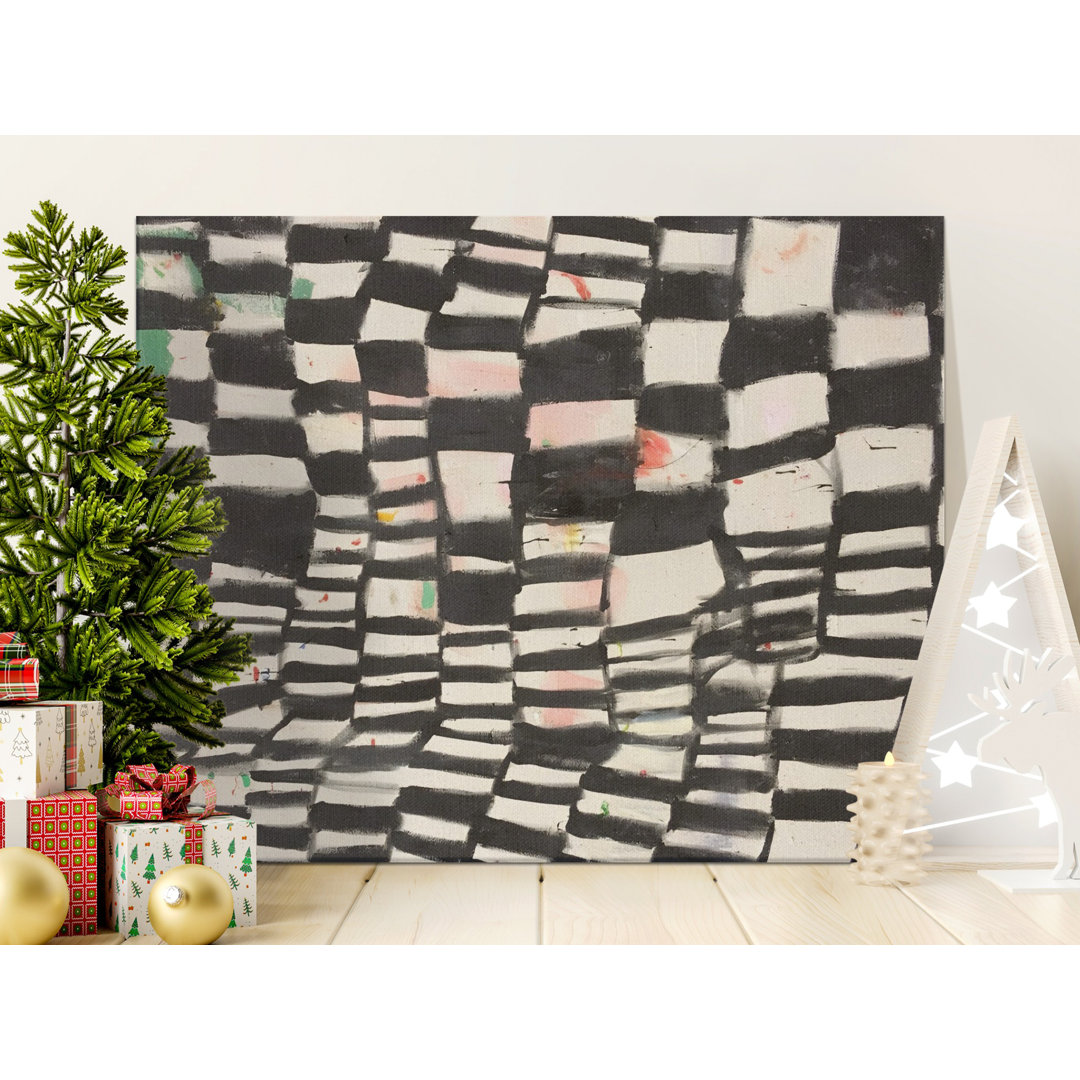 Modern Abstract Checkered Canvas Wall Art