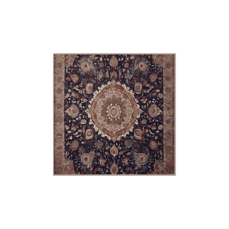 Tapis brun lavable à la machine, Carré 8 pi