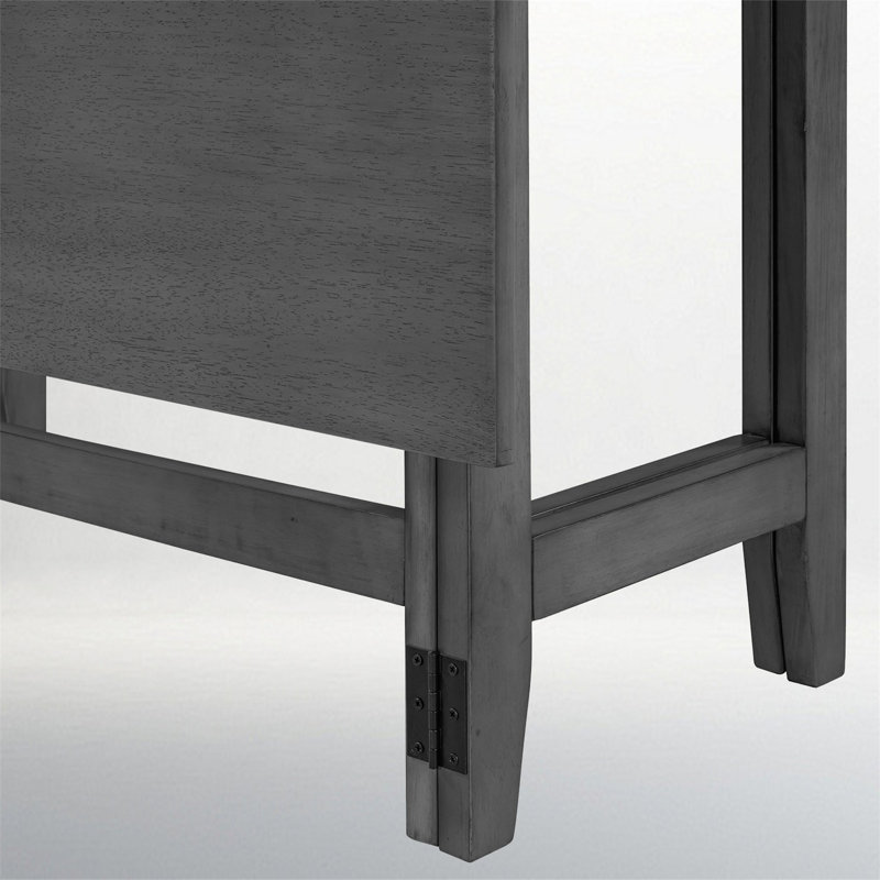 Farmhouse Wood Extendable Dining Table With Drop Leaf Rustic Design For 4