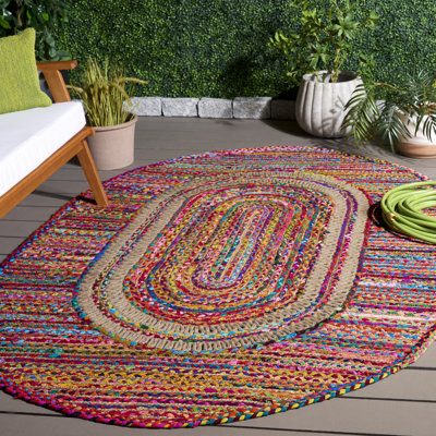 Pamphile Southwestern Handmade Flatweave Jute/Cotton Red Area Rug