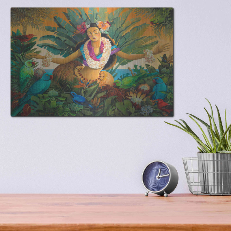 «Aloha» par David Galchutt, art mural en métal, H 12 po x l 16 po