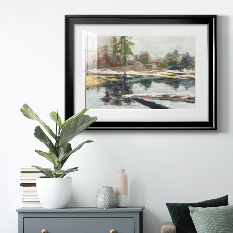 «Quiet Reflection», reproduction sur toile encadrée, H 18,5 po x l 24,5 po x P 1,5 po, Cadre noir