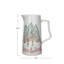 2 Quart Stoneware Pitcher With Reindeer "Merry And Bright"
