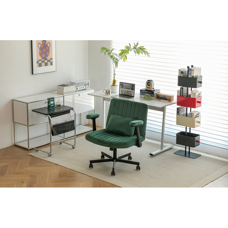 Fauteuil de bureau Velvet Criss Cross, Green
