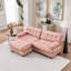 Canapé modulaire avec assise profonde et repose-pieds-865439486