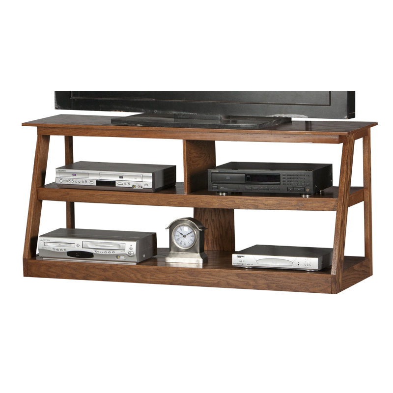 Coen Unfinished TV Stand for TVs up to 65", Aqua Oak