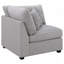 Chaise de coin rembourrée avec coussins gris avec coussins