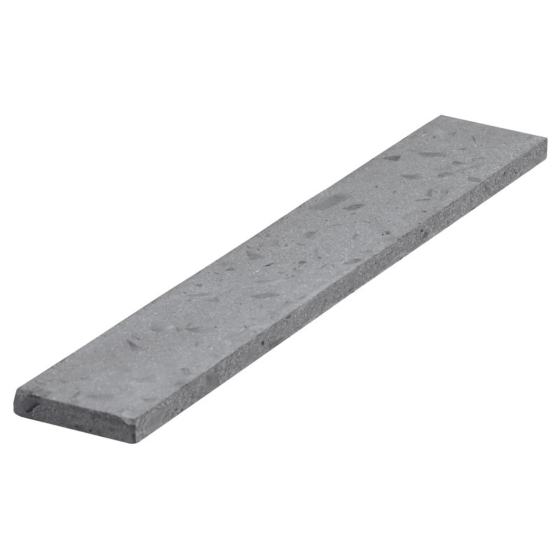Carreau de mur de métro Terrazzo naturel 2,48 po x 15,74 po Fusion Brick, Gris fumée