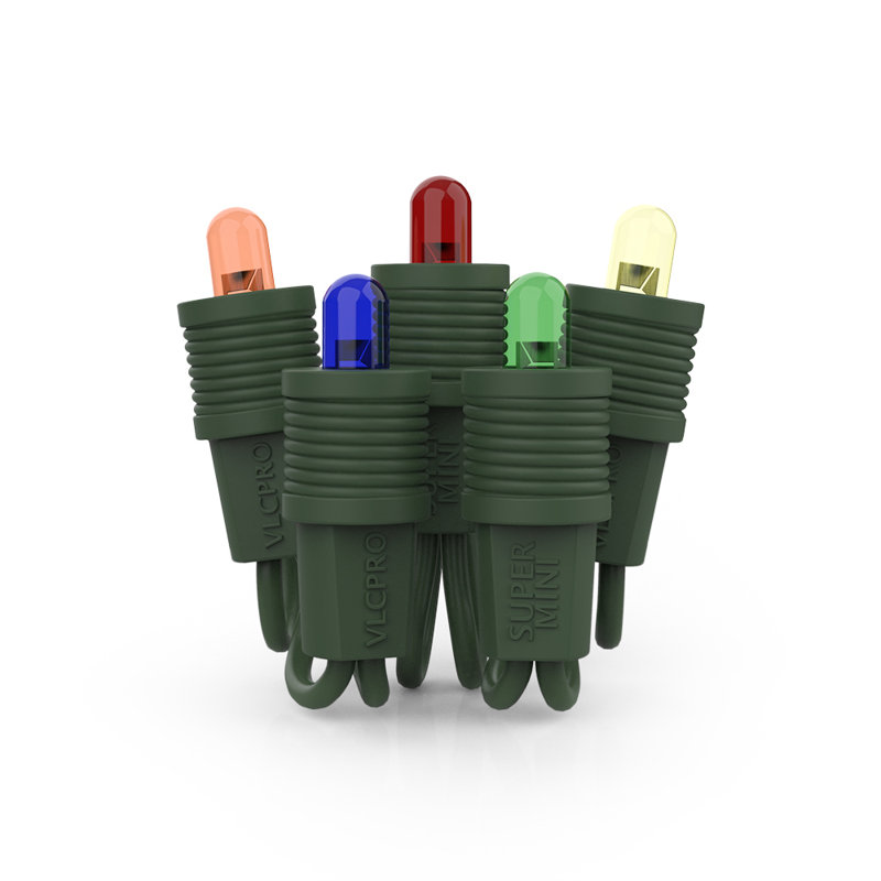 Guirlande de 50 lumières DEL Super Mini, Rouge / Vert / Noir