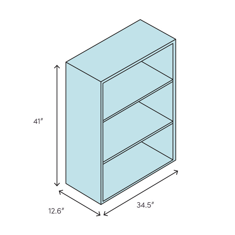 Brigade Standard Bookcase, Light Gray
