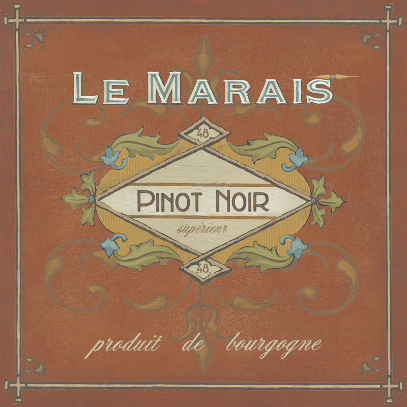 «Vintage Wine Labels II» par June Erica Vess, impression sur toile tendue, H 12 po x l 12 po x P 1,25 po