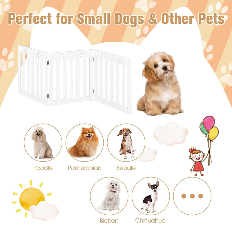 Somerton Manufactured Wood Free Standing Pet Gate