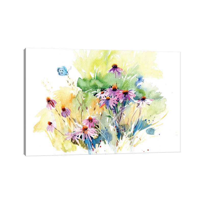 Flower Meadow by Marina Ignatova - Wrapped Canvas Painting, 20.32cm H x 30.48cm W x 1.905cm D
