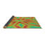 Tapis vert/orange à motifs-1836220559