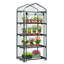 4-Tier Mini Greenhouse With PE Cover & Roll-Up Zipper Door-114486700