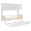Lit de jour simple avec lit gigogne, armoire et tablette en blanc - Construction gigogne en bois-893604222-893604217