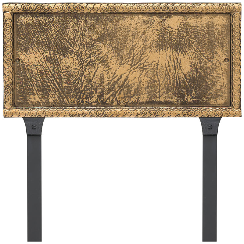Plaque d'adresse rectangulaire Harrison, Oui, Bronze vieilli / Or