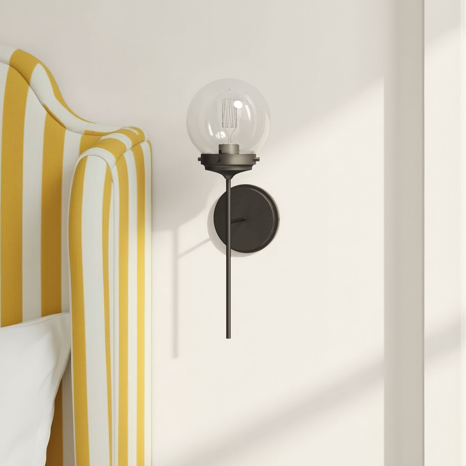 Aiden Single Light Dimmable Armed Sconce, Oil Rubbed Bronze