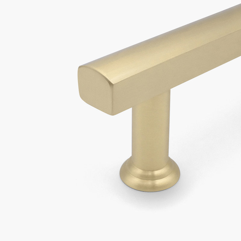 Mod Two Tone Bar / Handle Pull, 18", Polished Chrome/Satin Brass