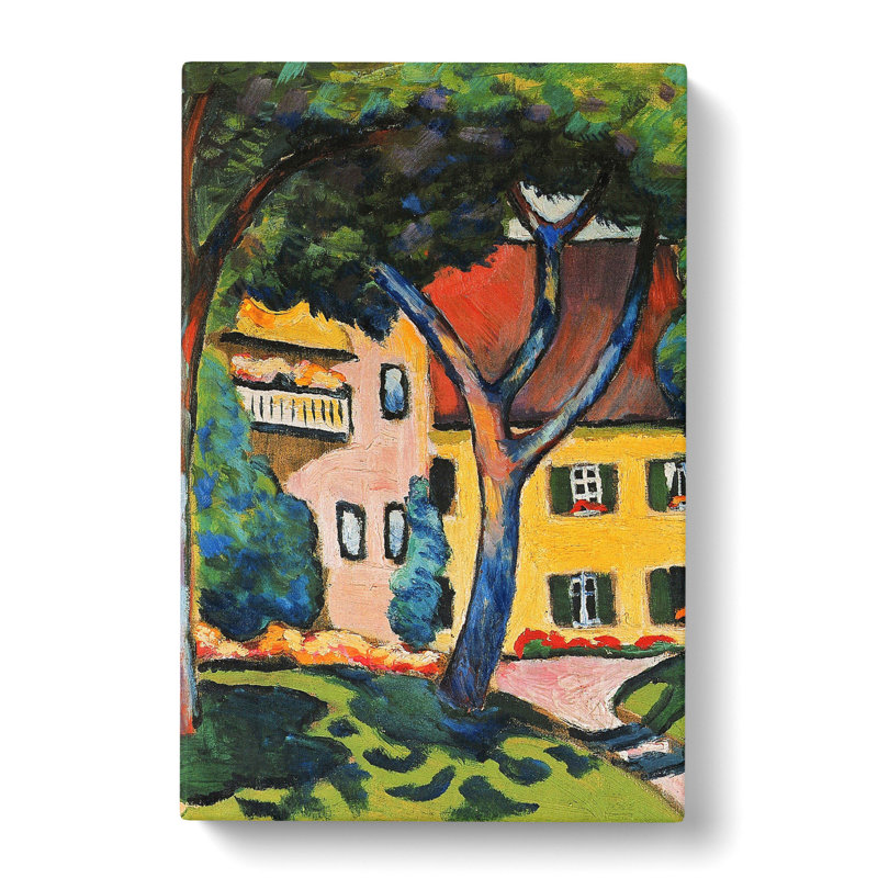 House In Tagersee by August Macke - Wrapped Canvas, 76cm H x 50cm W x 3cm D