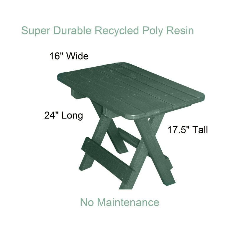 Table d'appoint pliable Ansel, Vert forêt