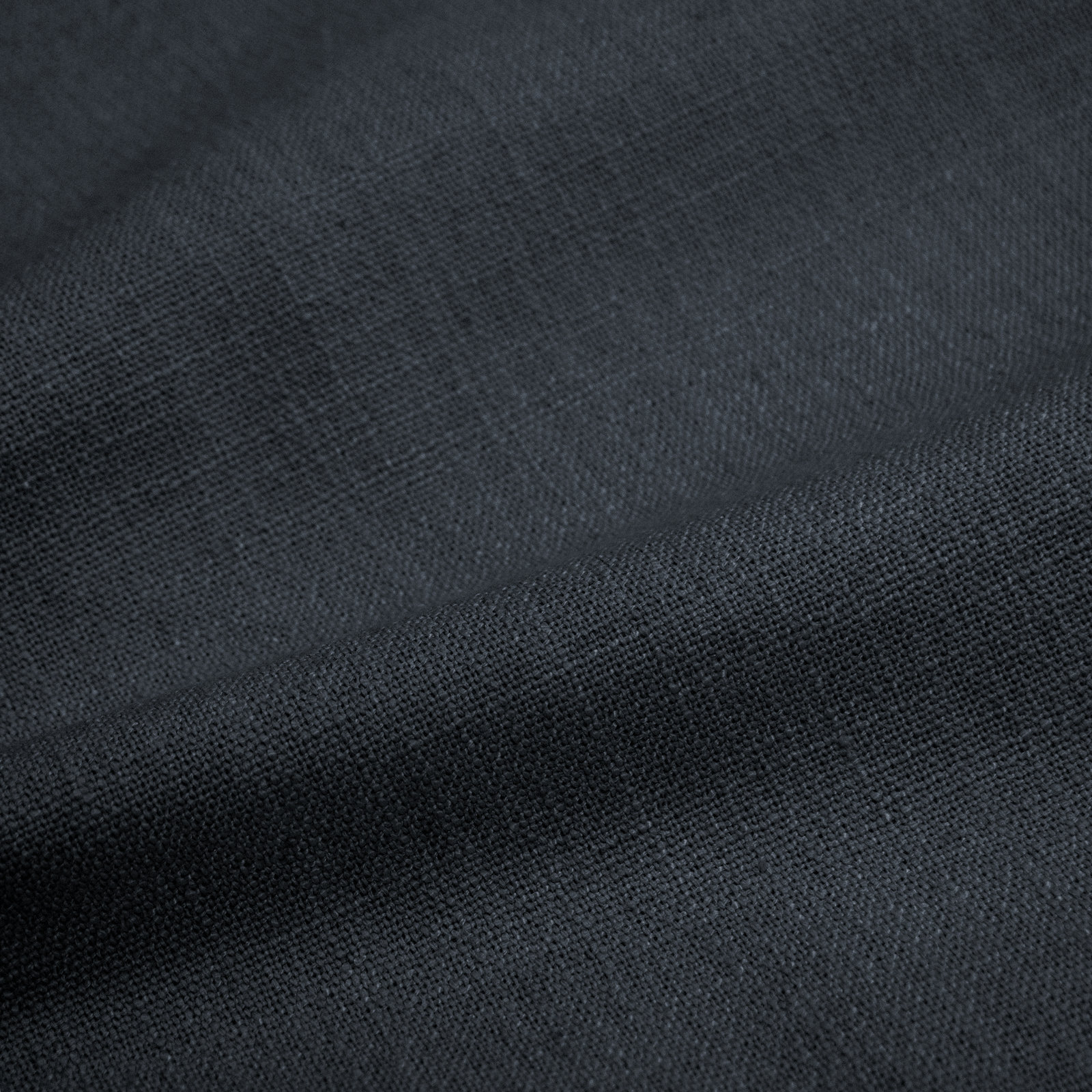 Jebb Upholstered Ottoman, Classic Navy Linen