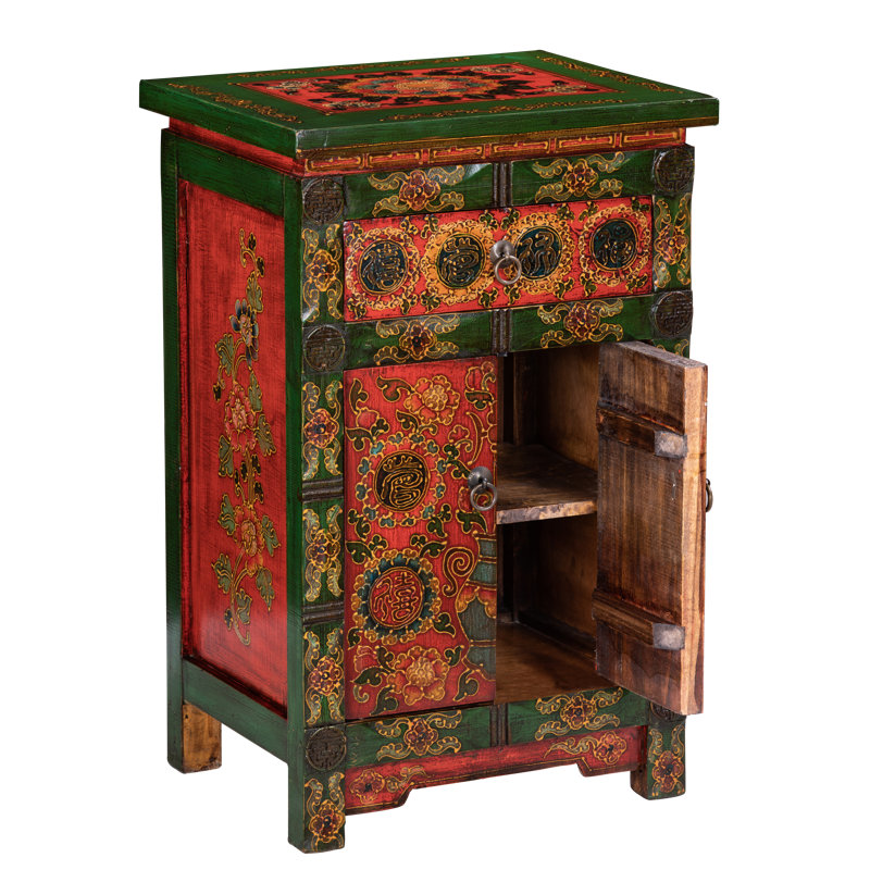 Mohler Handpainted Side Table with Storage